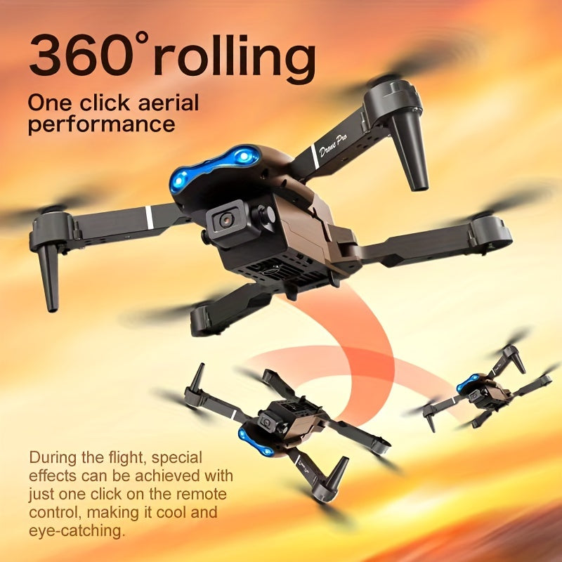 E99 Drone With HD Camera, WiFi FPV HD Dual Foldable RC Altitude Hold, Remote Control Toys For Beginners Children Men's Gifts Indoor And Outdoor Affordable UAV