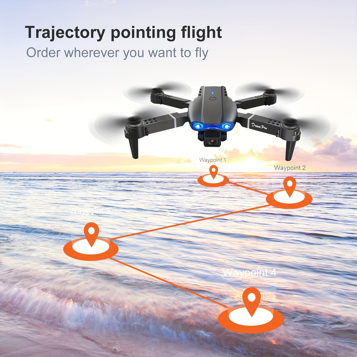 E99 Drone With HD Camera, WiFi FPV HD Dual Foldable RC Altitude Hold, Remote Control Toys For Beginners Children Men's Gifts Indoor And Outdoor Affordable UAV